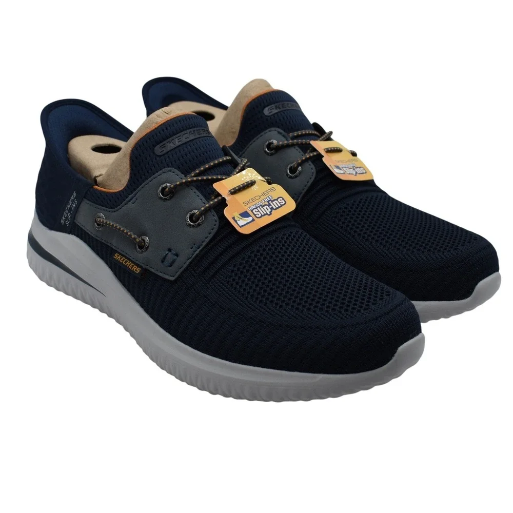 Skechers Delson 3.0 Roth Navy Slip-ins Sneaker Shoe Mens Size 10 Memory Foam NEW